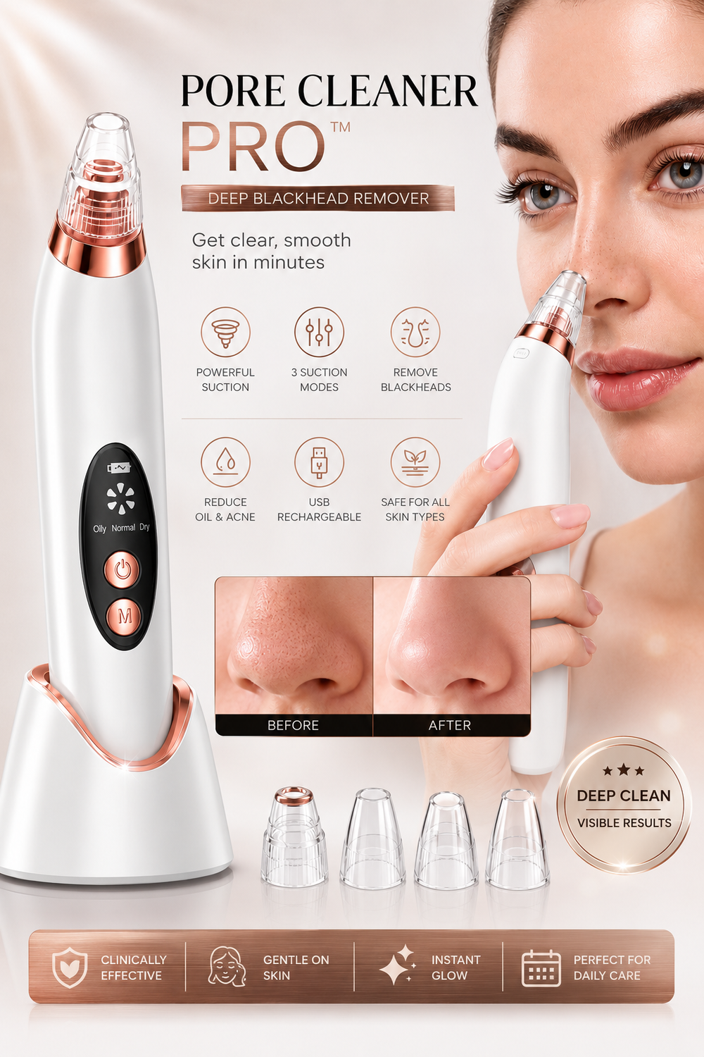 Glowify™ Blackhead Remover Vacuum | Deep Pore Cleaner