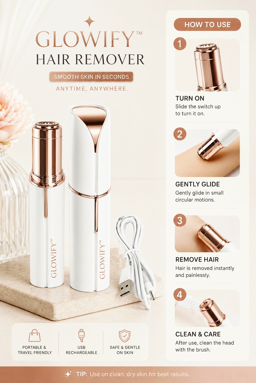 Glowify™ Mini Facial Hair Remover
